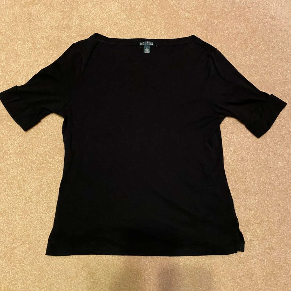Ralph Lauren Quarter Sleeve Black Shirt size xl